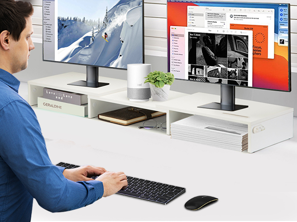 Dual Monitor Stand Riser