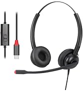 Xintronics USB-C Headset, Type C Headset with Microphone Noise Cancelling, Wired USB C Headphones...