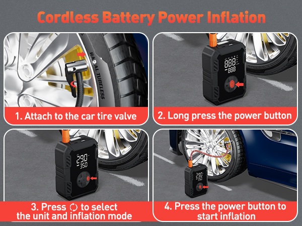 tire inflator portable air compressor car pump