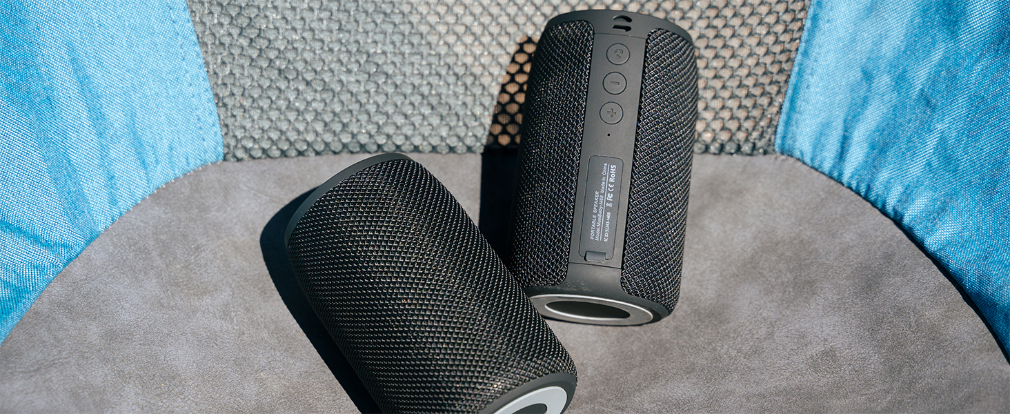 dual bluetooth speakers stereo pairing outdoor portable musibaby m68 360 sound full bass tws setup