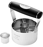 HULISEN Donut Cutter, 3.5 inch Stainless Steel Doughnut Cutter with Soft Grip Handle, and Small B...