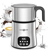 Milk Frother and Steamer, PARIS RHÔNE 4 in 1 Variable Temp Milk Steamer, 650ml Smart Touch Contro...