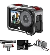 Flymile Action 6 Camera Cage for DJI Osmo Action 6, Protective Case Metal Frame with Silicone Len...