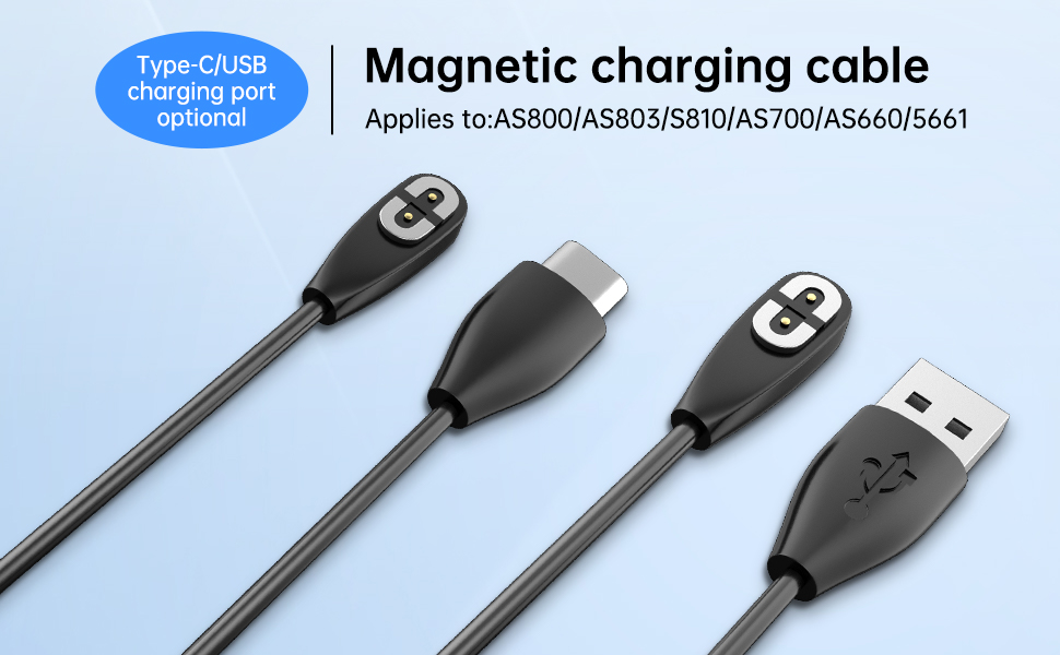 Type-c/USB to Shokz bone conduction headphones Charging Cable