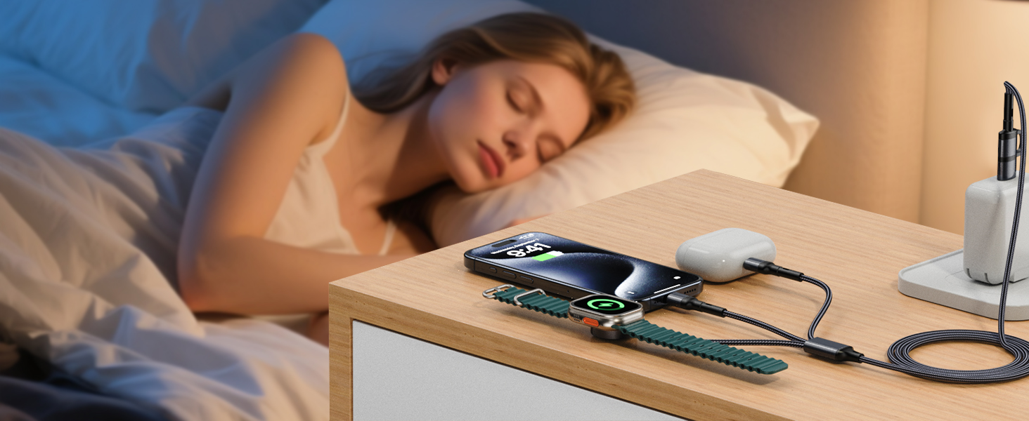 multi charging cable travel essentials for apple watch iPhone charger