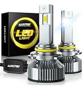 AUXITO 9005 HB3 LED Light Bulbs, 30000Lumens 120W Per Set, 900% Brighter, 6500K Cool White LED Fo...