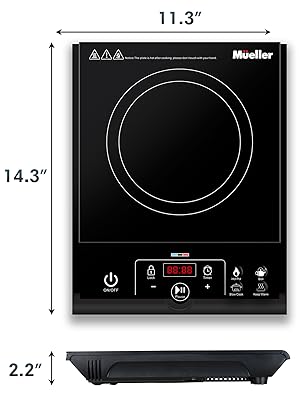 induction cooktop; mueller cooktop; electric stove; induction cookware; even cooking; muellerhome