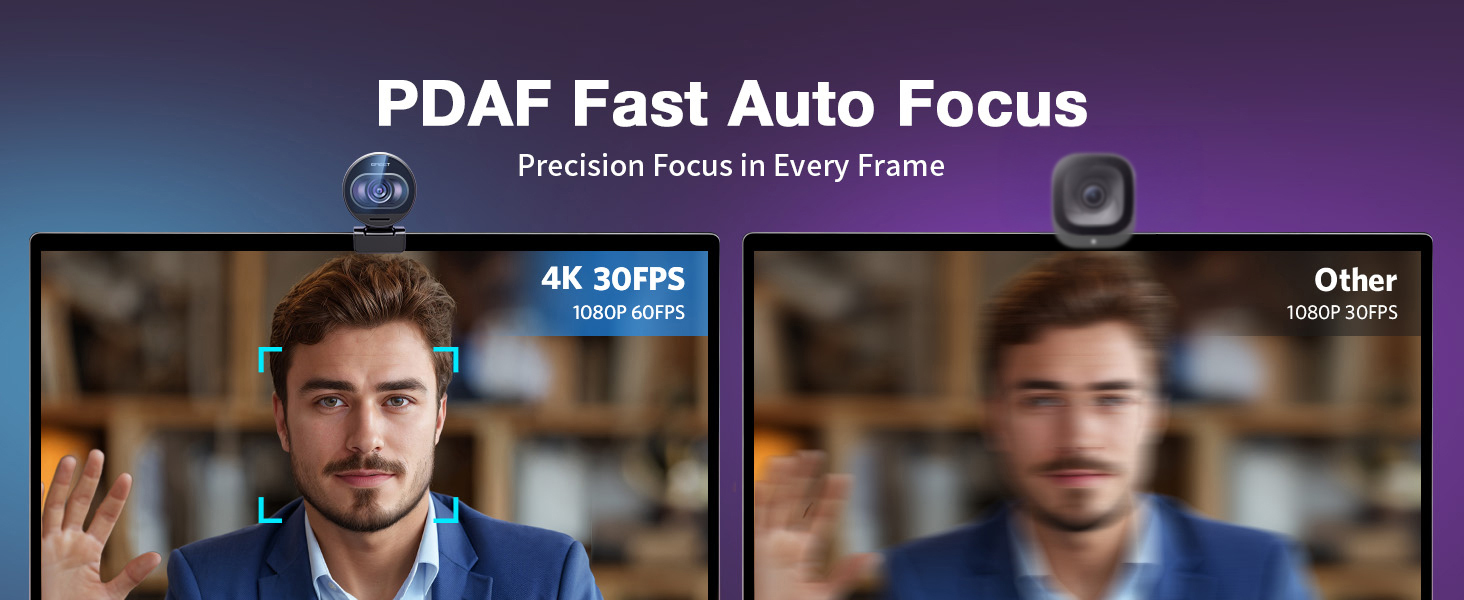 EMEET S600 webcam with tripod PDAF Autofocus