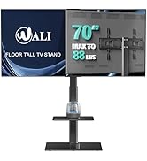 WALI TV Floor Stand for 32-70inch TVs up to 88lbs, Universal Floor TV Stand Mount, Swivel and Hei...