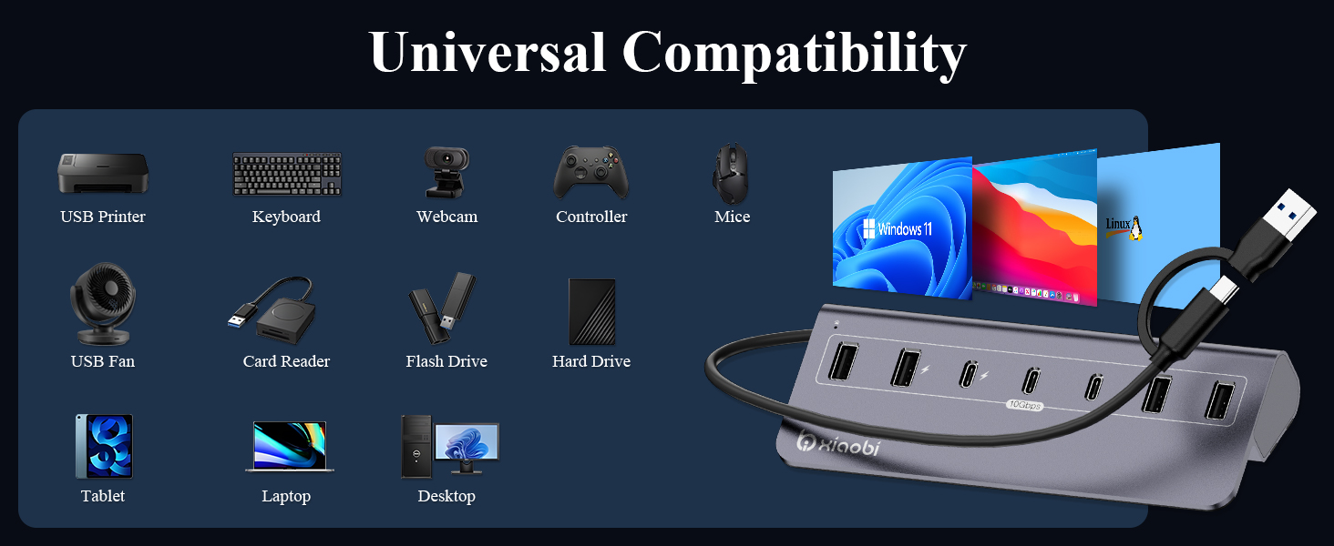powered usb c hub with ac adapter