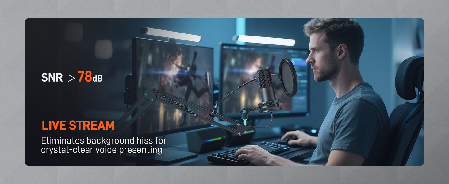 microphone with boom arm