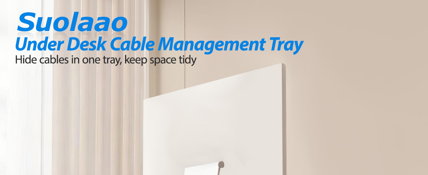 under table cable management tray