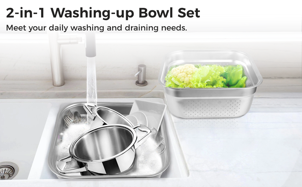 2in-1 Washing Up Bowl Set