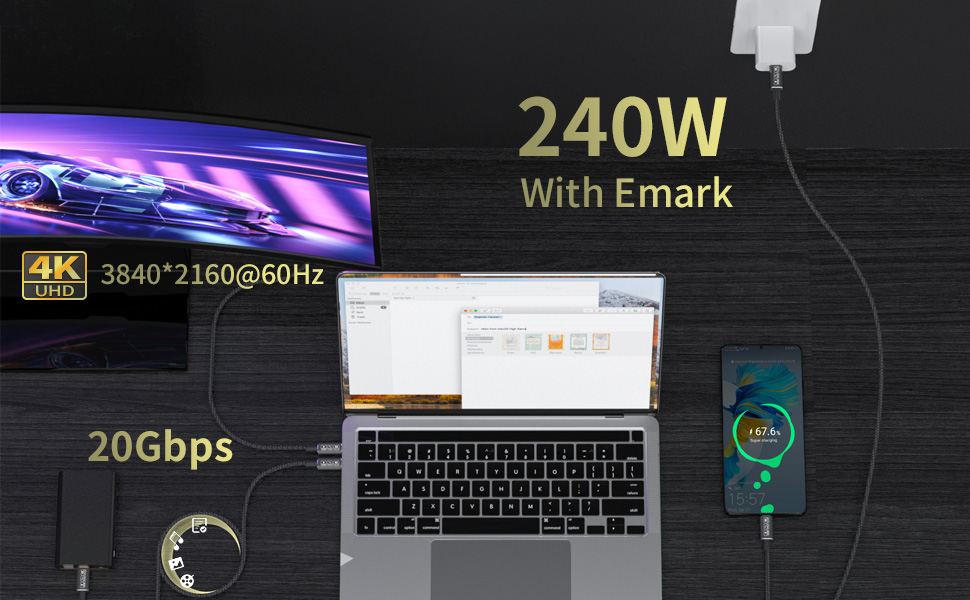 short usb c data cable