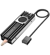 ineo Aluminum M.2 2280 SSD Heatsinks with 20mm Fan and Pure Cooper Strip for M.2 NVME SSD [C2600 ...