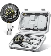 AUTOWN Professional Compression Tester Kit, 300 PSI Triple-Scale Gauge with 8-Piece Set &amp; Portabl...