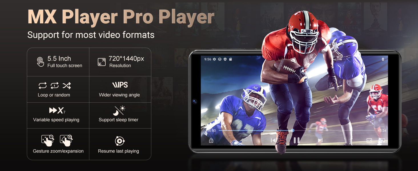 MP3 Player with Bluetooth and WiFi