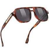 FEISEDY Women Polarized Aviator Sunglasses Men Classic Vintage 70's Style TR90 Acetate Frame UV40...