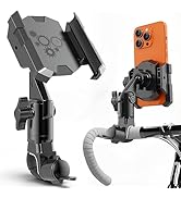 YTDSUP Motorcycle Phone Holder with Extended Arm, Bike Mountain Scooter ATV Treadmill Phone Mount...
