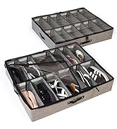 storageLAB Slim Under Bed Storage Containers, Closet Organizers and Storage Bins, 2 Pack Underbed...