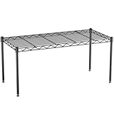 VANZBON 1-Tier Wire Shelf Rack,30" Wx14 Dx17 H,Single Metal Shelves Rack,Height Adjustable Metal ...