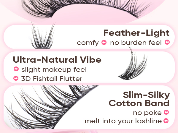  lash clusters eyelash clusters