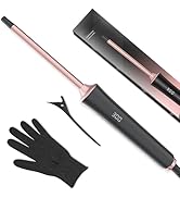 Tresses Touch 2/5 Inch Curling Iron Wand for Short &amp; Long Hair, 10 mm Ceramic Small Barrel Curlin...