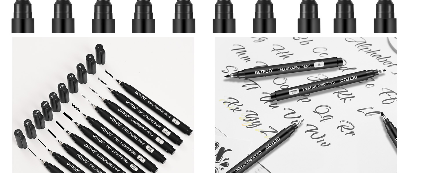 Calligraphy Pens for Writing, Brush Pen Calligraphy Set Calligraphy Brush Pens, Hand Lettering Pen 
