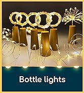 MUMUXI Wine Bottle Lights with Cork Switch [10 Pack] | Easy-to-Use 3.3ft 20 LED Bottle Lights | U...