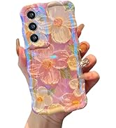 XIZYO Case for Samsung Galaxy S25 Plus, Colorful Retro Oil Painting Flower Cute Floral Aesthetic ...