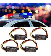 MEKOTRIN 4PCS 80W LED Brake Light Flasher &amp; Strobe Controller, DC9-26V, 16 Adjustable Flashing Mo...