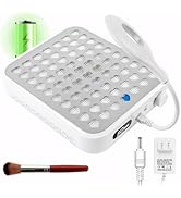 ANGNYA Nail Dust Collector with Lamp,Vacuum Fan Rechargeable Dust Collector with Dust Brush Power...