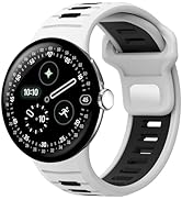 Eiavike Sport Band Compatible with Google Pixel Watch 4/3 45mm, Soft Silicone Breathable Waterpro...