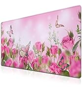 Samgula Computer Desk Mat Pink, Large Gaming Mouse Pads Desk Pad for Women Big Mouse Pad, Chic Of...