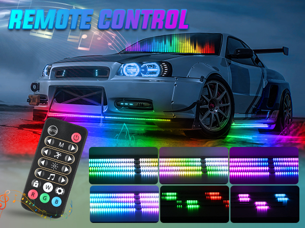 4Pcs Aluminum Underglow Neon Accent Strip Lights 396 LEDs Dream Color