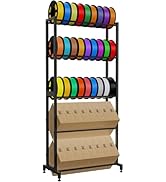 BIQU Filament Storage Rack 5 Tier, Panda Feed Rack 3D Printing Supplies Holder Shelf, Hold 40+ 1k...