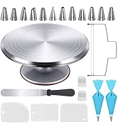Kootek 22 Pcs Cake Decorating Kit Supplies, 12 Inch Cake Turntable, Baking Supplies Set, Aluminum...