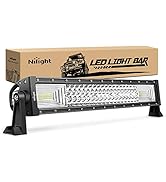 Nilight - 18016C-A LED Light Bar 22Inch 270W Triple Row 27000LM Flood Spot Combo Beam Led Bar Dri...