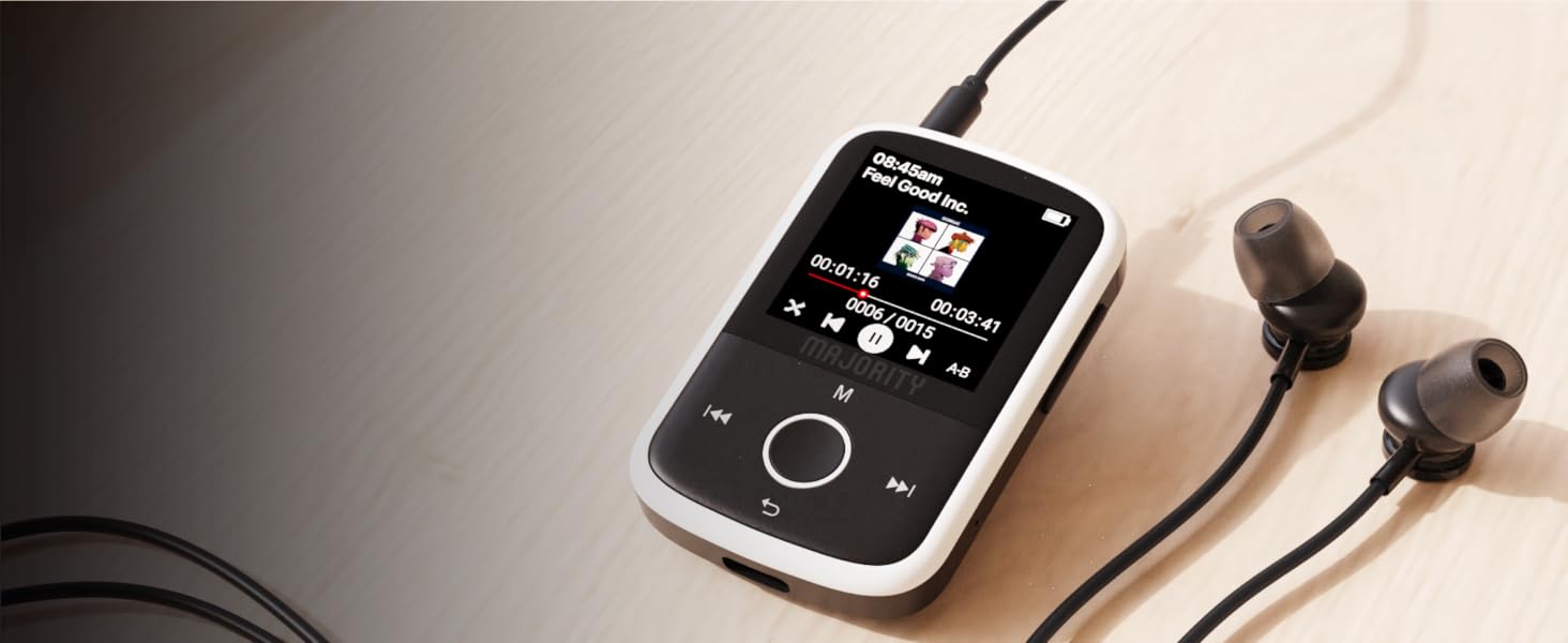 The MP3 Go comes complete with earphones, so you can start enjoying your music right out of the box