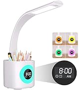 Hokone Desk Lamps for Home Office, LED Desk Lamp with Pen Holder, 10W Study Lamp with USB Adapter...