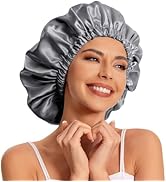 Satin Bonnet Silk Bonnet Hair Bonnet for Sleeping-Slouchy Beanie Hat Satin Sleep Cap for Women's ...