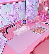 JMIYAV White RGB Gaming Mouse Pad 31.5x12 Inch PC XL Large Extended Glowing Led Light Up Desk Pad...