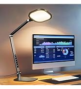 LitONES LED Desk Lamp for Home Office, 15W Computer Zoom Lighting with CRI >95, Memory &amp; Timer Fu...