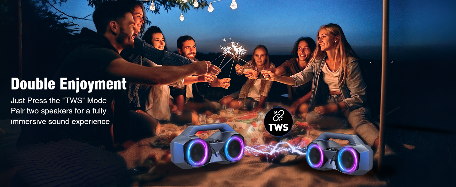 portable bluetooth speaker with TWS feature