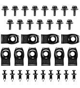 YAWUROU 35 PCS Engine Under Cover Splash Shield Guard Body Bolts Screws, Durable &amp; Wear-Resistant...