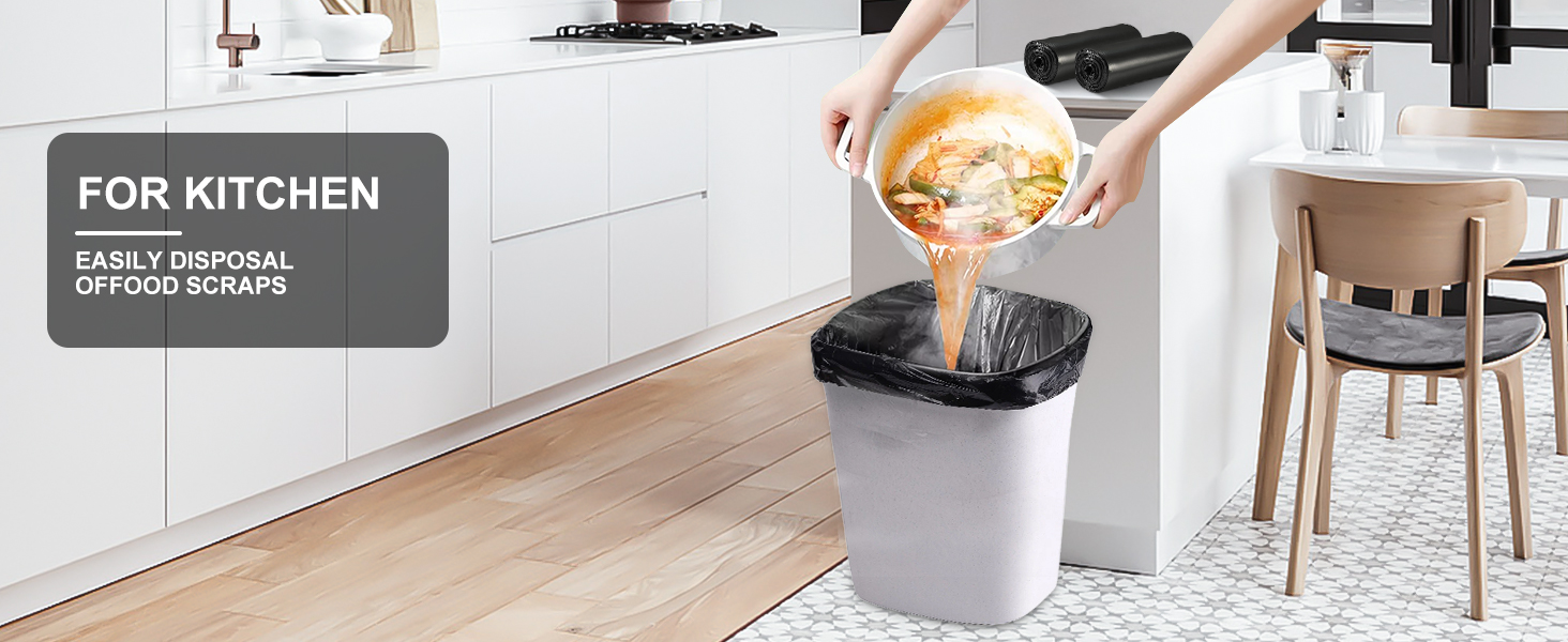 black trash bags