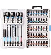 toolant Impact Driver Bit Set,52-Piece S2 Steel Screwdriver Bit Set,Hex,Torx,Phillips,Slotted,Squ...