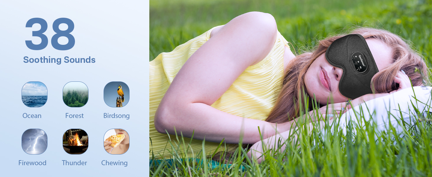 sleep mask with bluetooth headphones for women