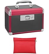 LOCKCURX Secure Medicine Lock Box with Key, Childproof Metal Medication Storage Organizer for Hom...