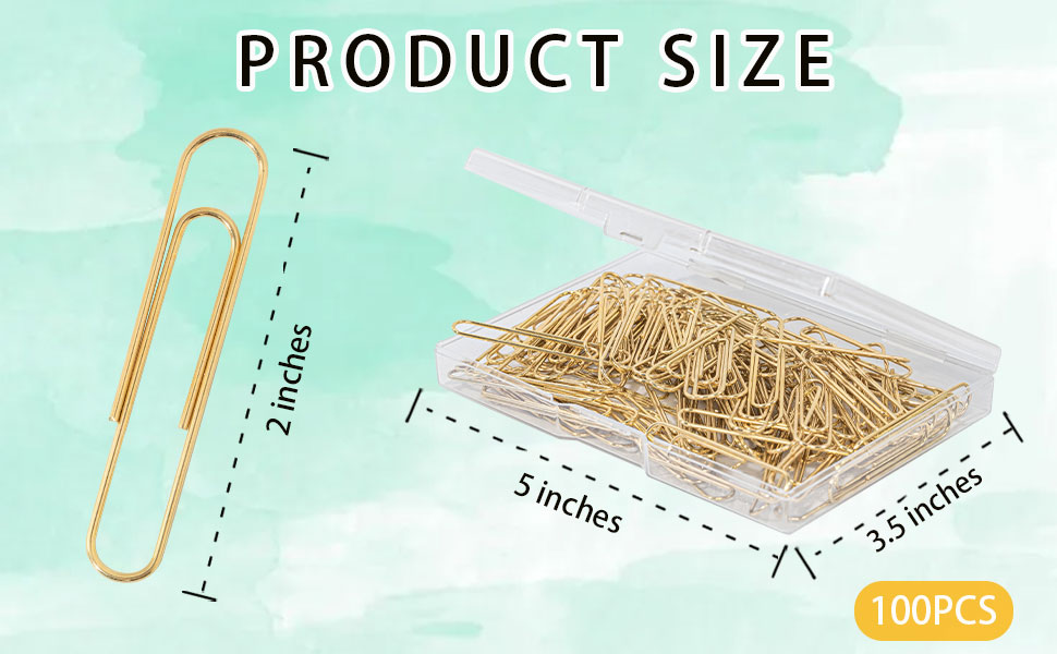 gold paper clips